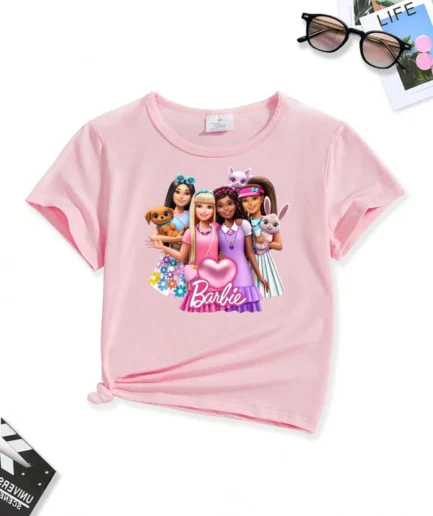 Baby pink Barbie Family Tshirt