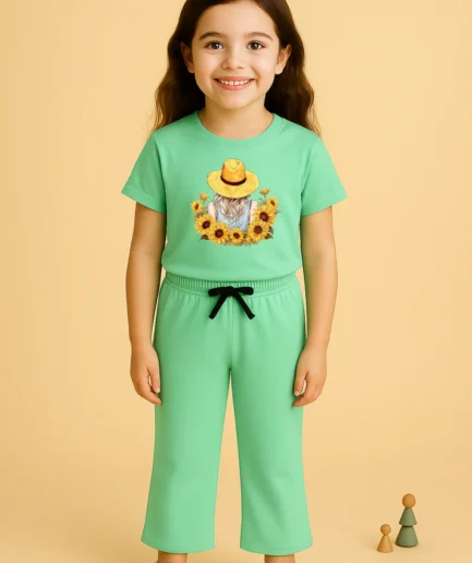 Beauty Flower Tracksuit For Girls