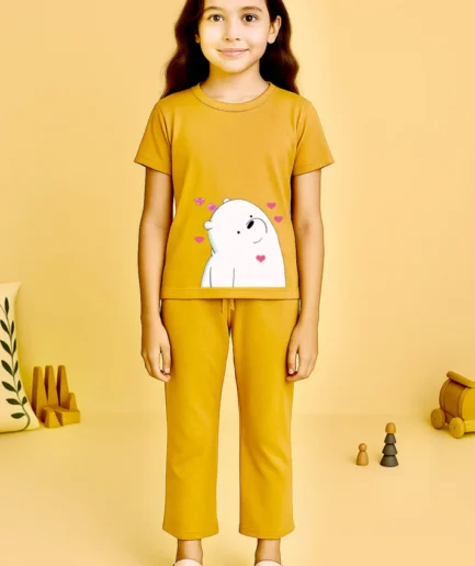 Camel Bear Bellbottom Trouzer Full Set