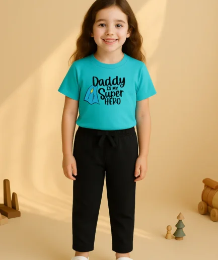 Daddy Is my Super hero Tracksuit for Girls