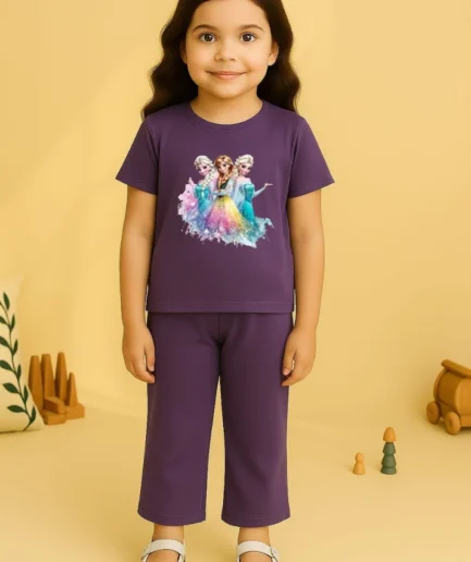 Dark purple Bellbottom Trouzer Full Set