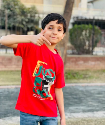 Just Bee Cool Red T-Shirt For Boys