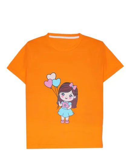 Mustard Slogan T-Shirt For Girls