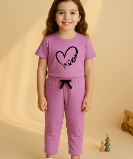 Purple Heart Tracksuit for Girls