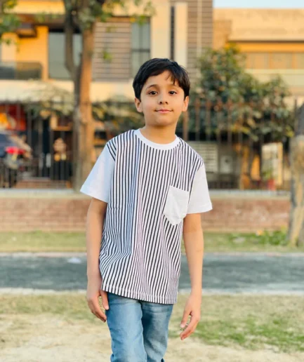 Vertical Stripe T-Shirt For Boys