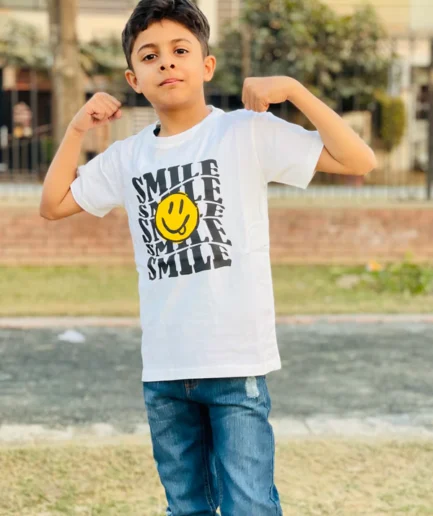 White smile T-Shirt For Boys
