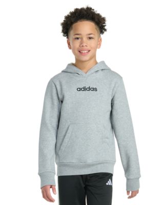 Big Boys Essential Linear Embroidered Fleece Heather Pullover Hoodie